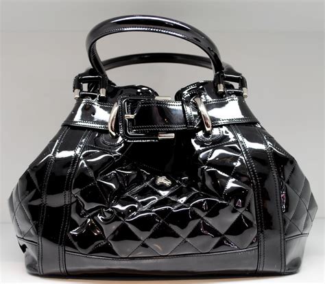 burberry beaton bag black|BURBERRY Patent Quilted Beaton Black .